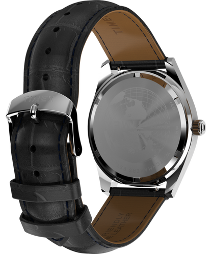 Timex Q Timex Blue Vega 38mm Leather Strap Watch