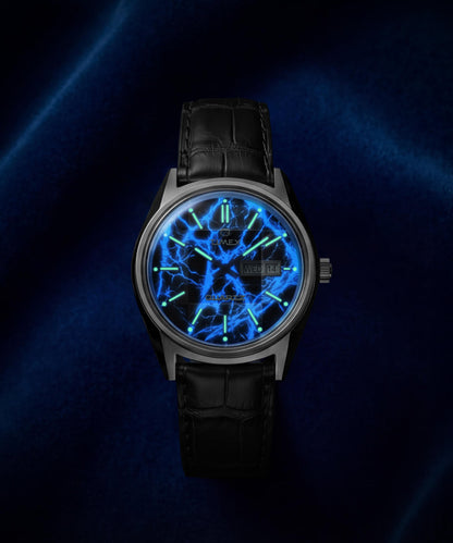 Timex Q Timex Blue Vega 38mm Leather Strap Watch