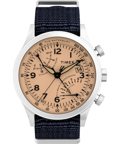 Timex Waterbury Traditional Fly-Back Chronograph 43mm Fabric Strap Watch