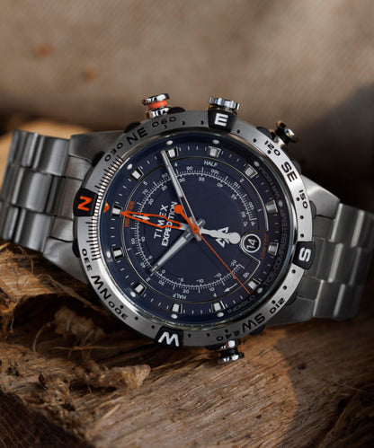 Timex Expedition Tide-Temp-Compass 45mm Stainless Steel Bracelet Watch