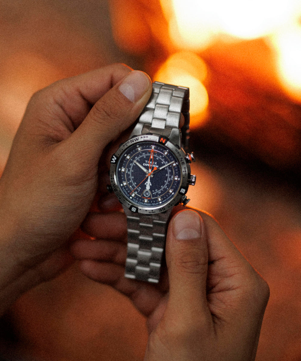 Timex Expedition Tide-Temp-Compass 45mm Stainless Steel Bracelet Watch