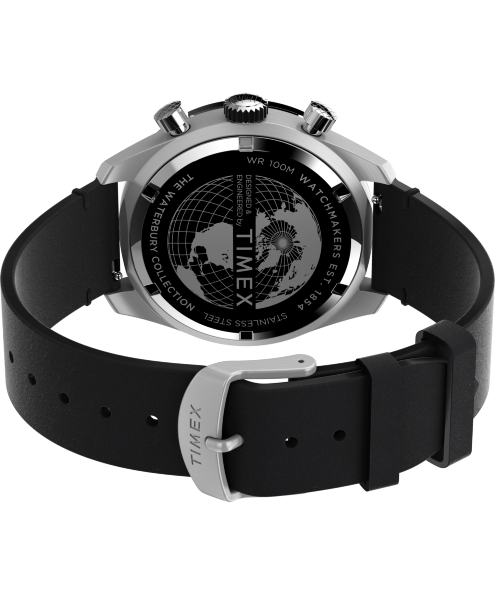 Timex Waterbury Chronograph 41mm Leather Strap Watch