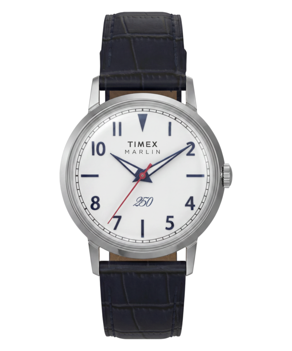 Timex Marlin America 250 34mm Leather Strap Watch