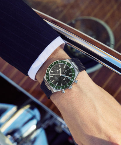 Timex Q Timex Continental Chronograph 40mm Synthetic Rubber Strap Watch