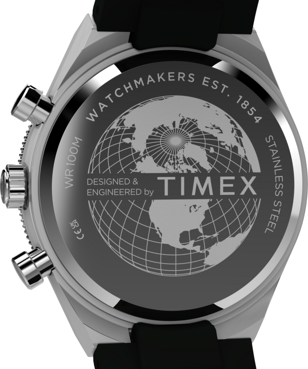 Timex Q Timex Continental Chronograph 40mm Synthetic Rubber Strap Watch