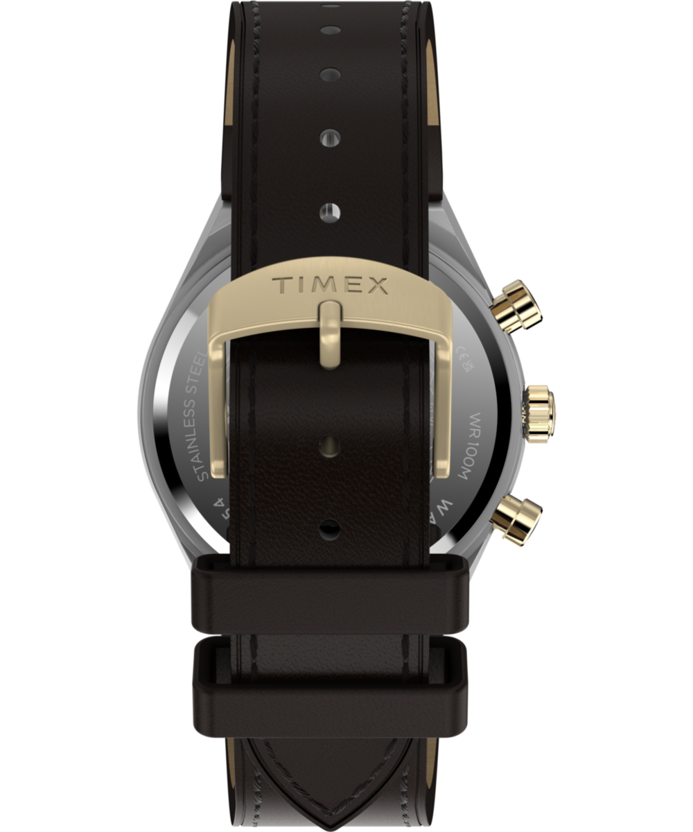 Timex Q Timex Continental Chronograph 40mm Leather Strap Watch