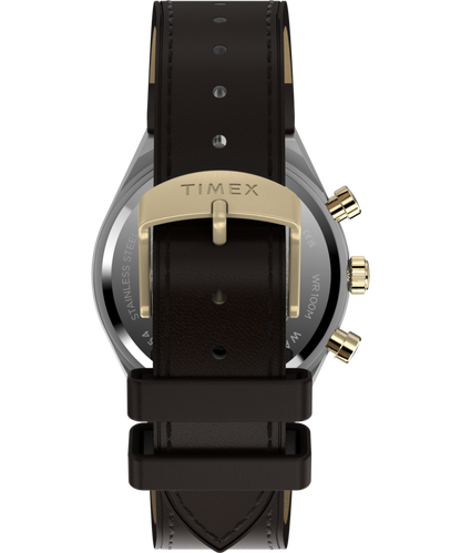Timex Q Timex Continental Chronograph 40mm Leather Strap Watch