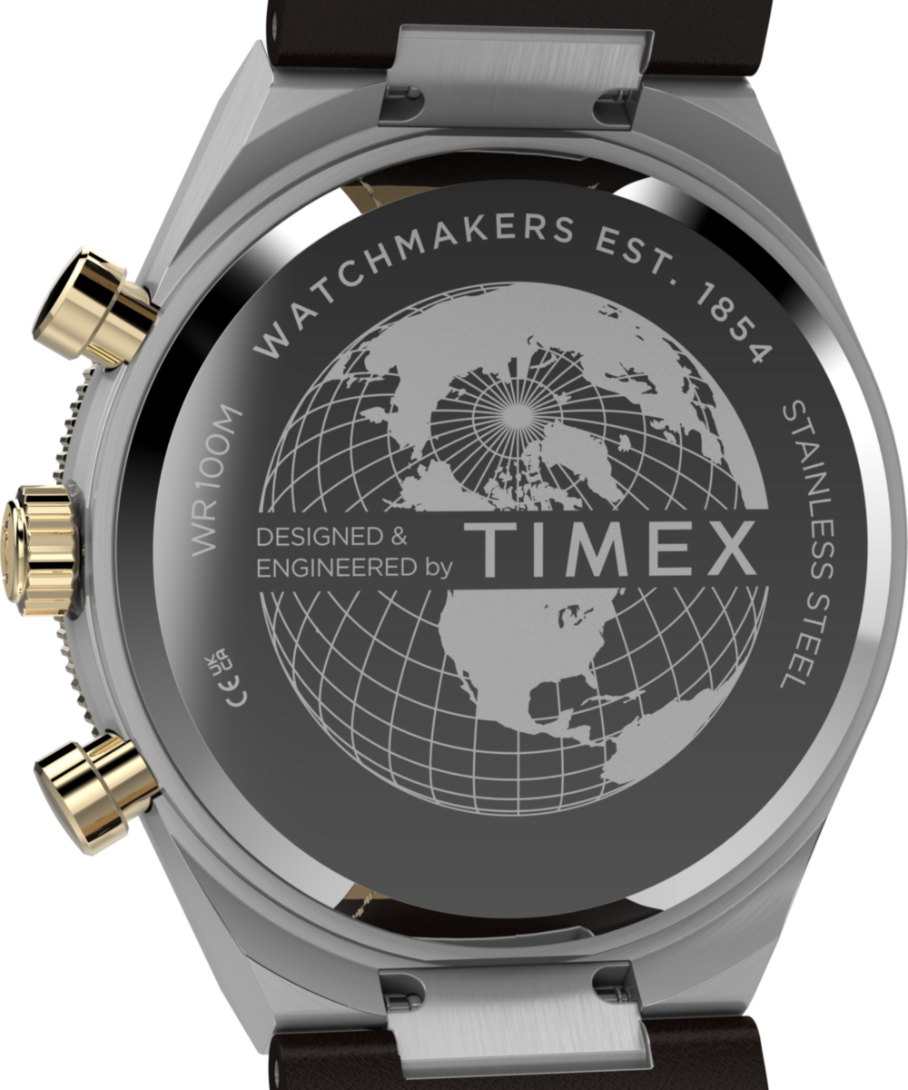 Timex Q Timex Continental Chronograph 40mm Leather Strap Watch