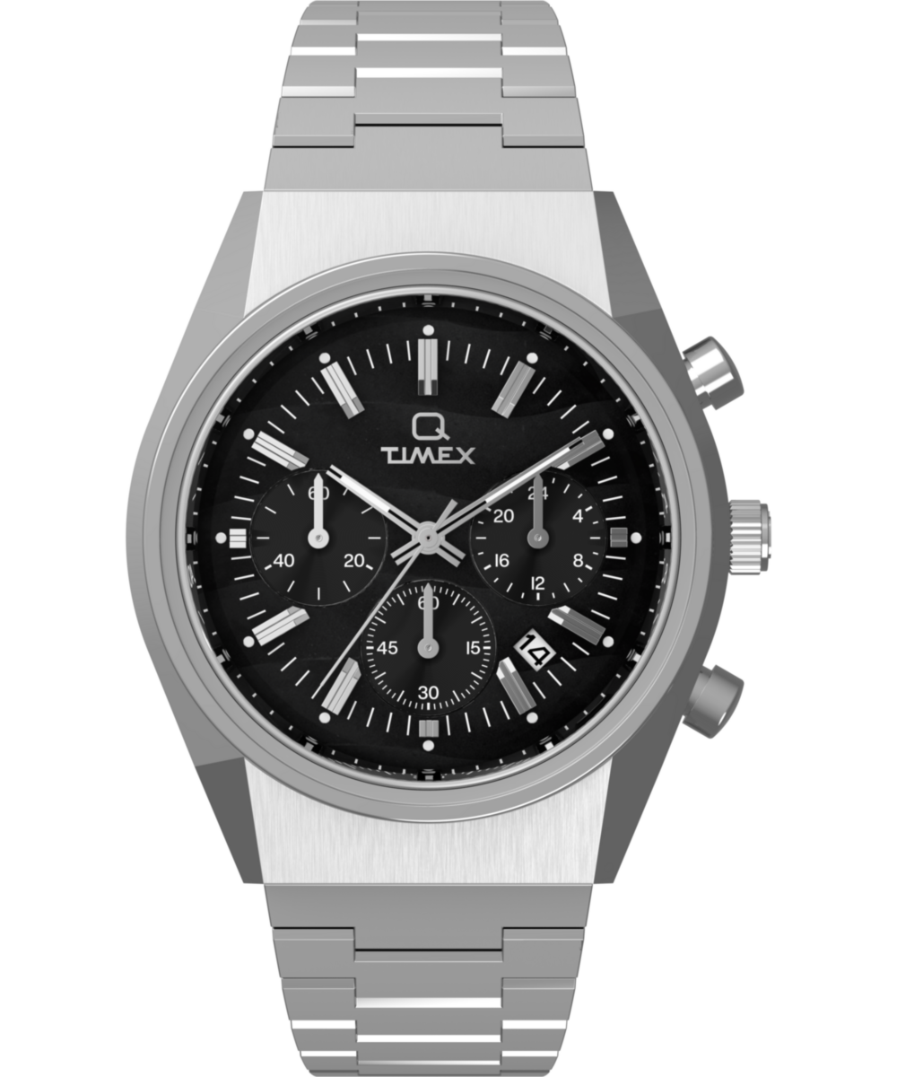 Timex Q Timex Falcon Eye Chronograph 40mm Stainless Steel Bracelet Watch