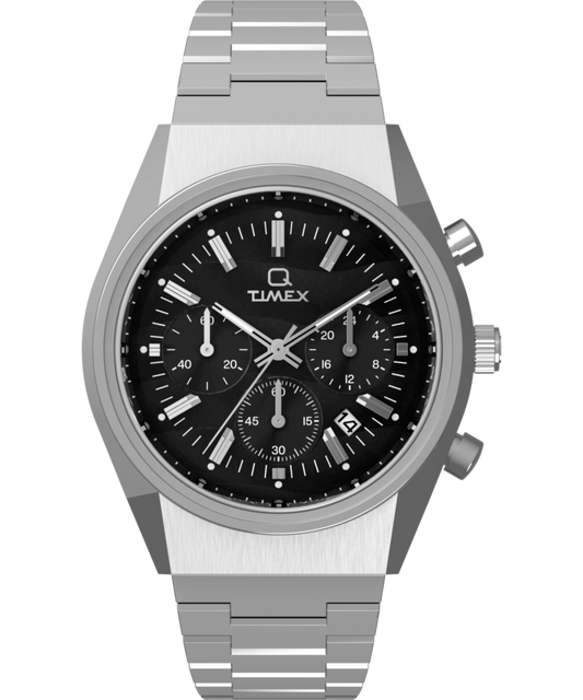 Timex Q Timex Falcon Eye Chronograph 40mm Stainless Steel Bracelet Watch