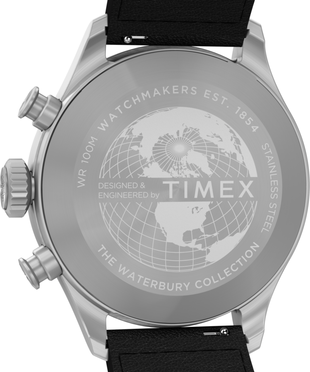 Timex Waterbury Ace Chronograph 41mm Leather Strap Watch
