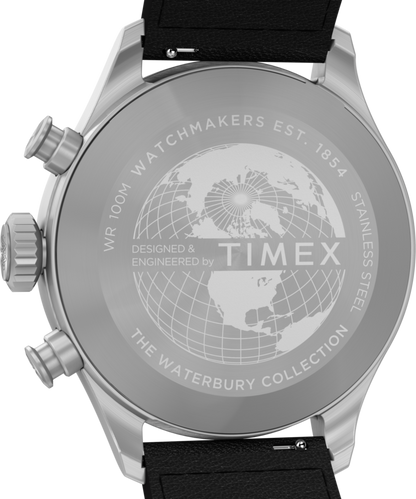 Timex Waterbury Ace Chronograph 41mm Leather Strap Watch