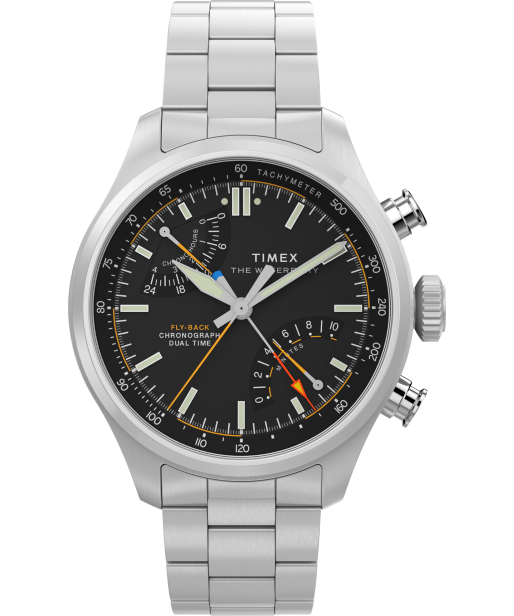 Timex Waterbury Ace Fly-Back Chronograph 43mm Stainless Steel Bracelet Watch