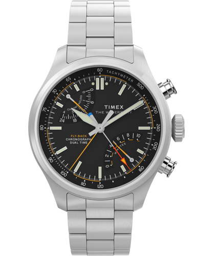 Timex Waterbury Ace Fly-Back Chronograph 43mm Stainless Steel Bracelet Watch