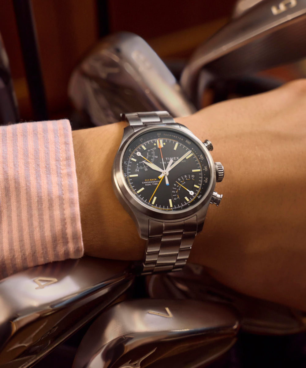 Timex Waterbury Ace Fly-Back Chronograph 43mm Stainless Steel Bracelet Watch
