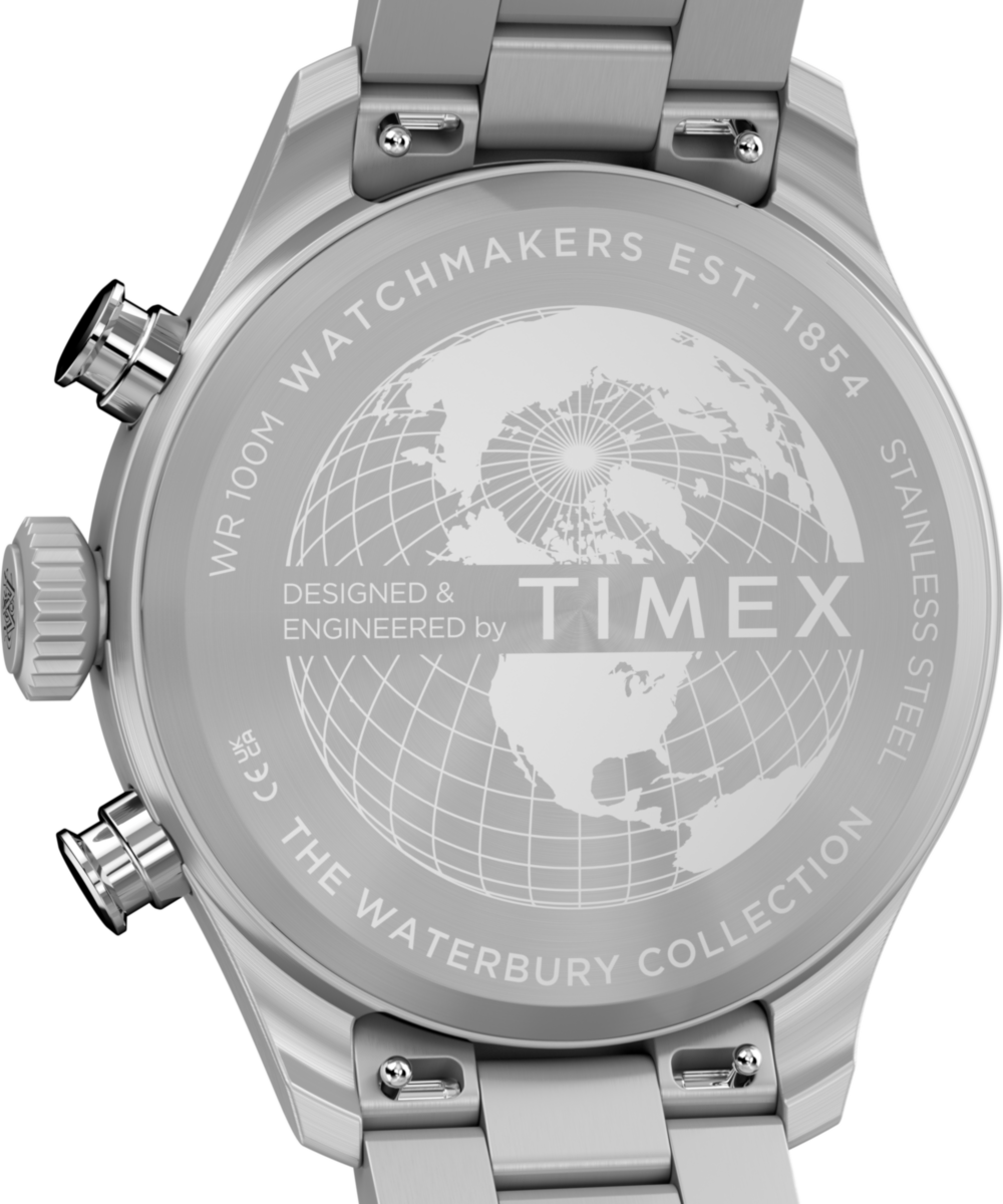 Timex Waterbury Ace Fly-Back Chronograph 43mm Stainless Steel Bracelet Watch