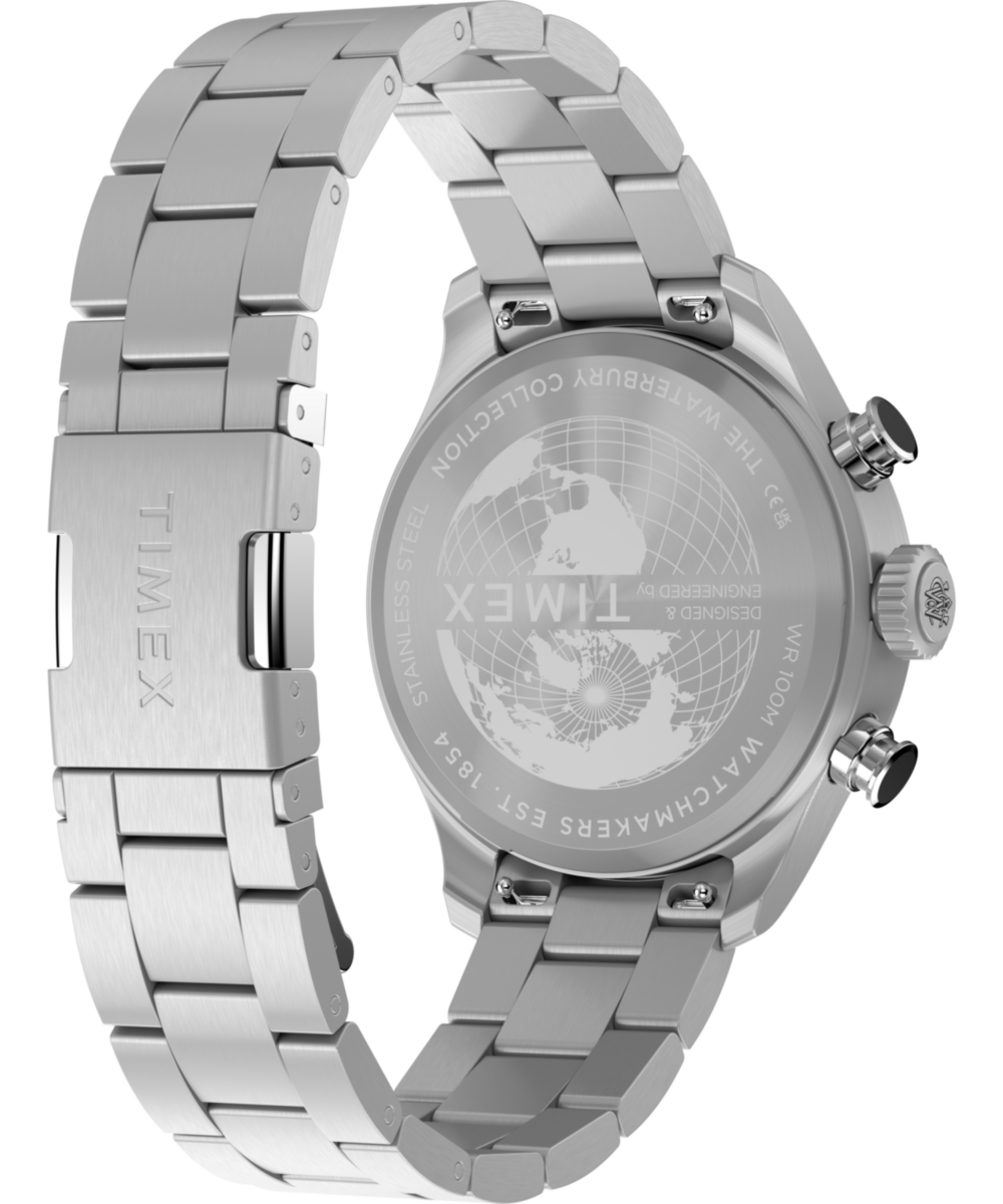 Timex Waterbury Ace Fly-Back Chronograph 43mm Stainless Steel Bracelet Watch