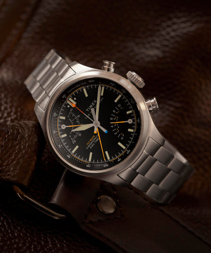 Timex Waterbury Ace Fly-Back Chronograph 43mm Stainless Steel Bracelet Watch