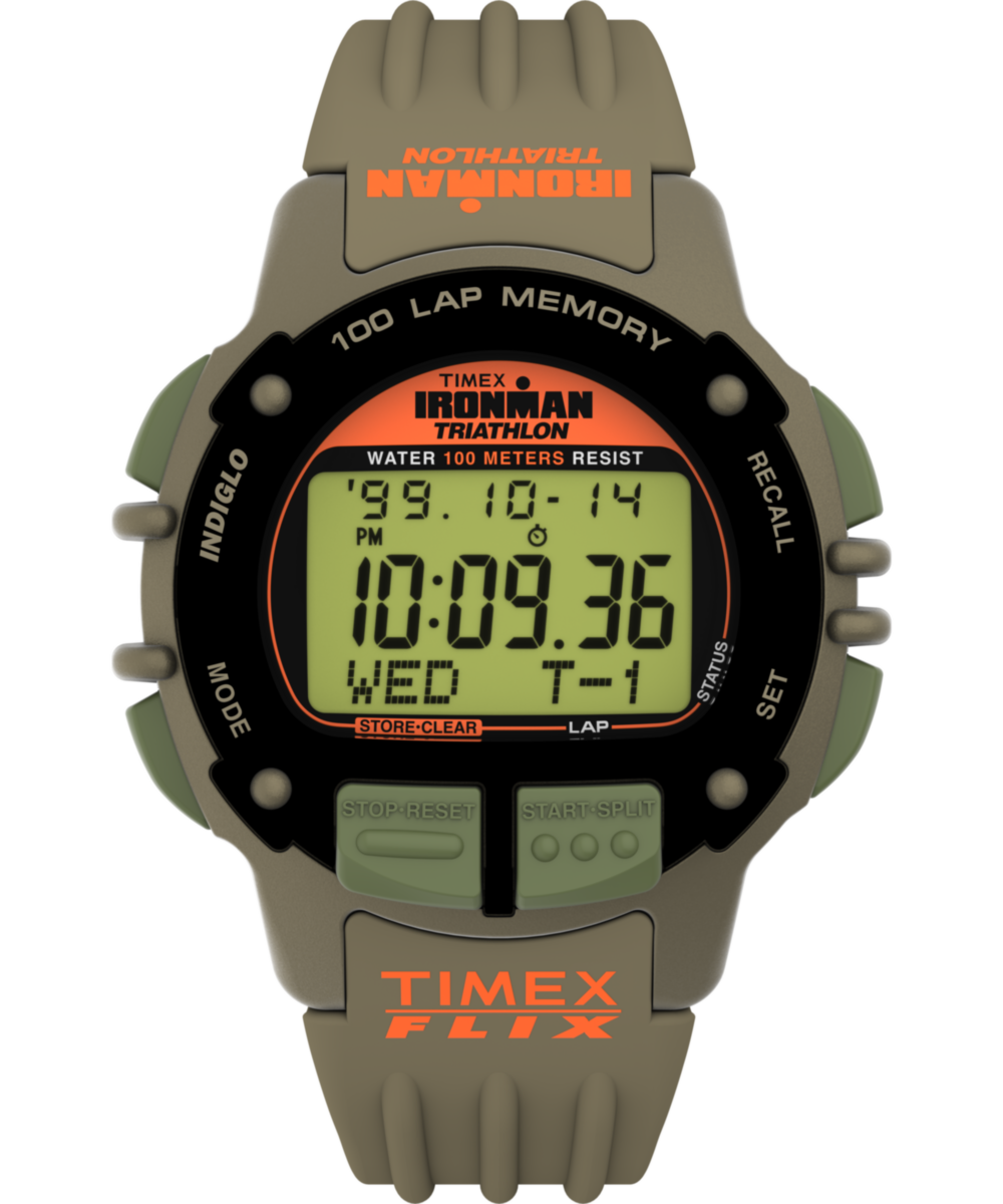 Timex Huckberry x TIMEX IRONMAN Flix 100 Lap 42mm Resin Strap Watch