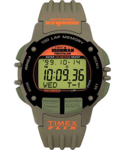 Timex Huckberry x TIMEX IRONMAN Flix 100 Lap 42mm Resin Strap Watch