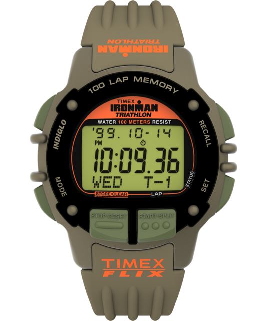 Timex Huckberry x TIMEX IRONMAN Flix 100 Lap 42mm Resin Strap Watch