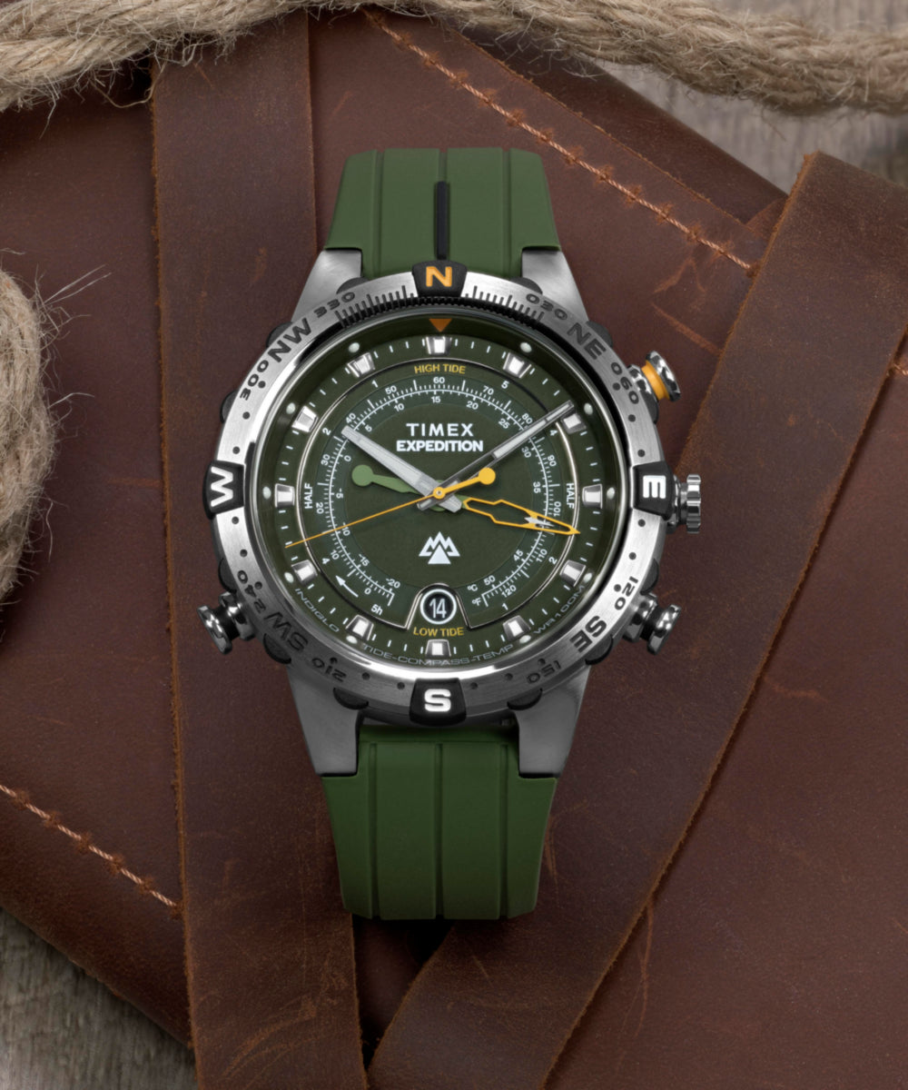 Timex Expedition Tide-Temp-Compass 45mm Silicone Strap Watch