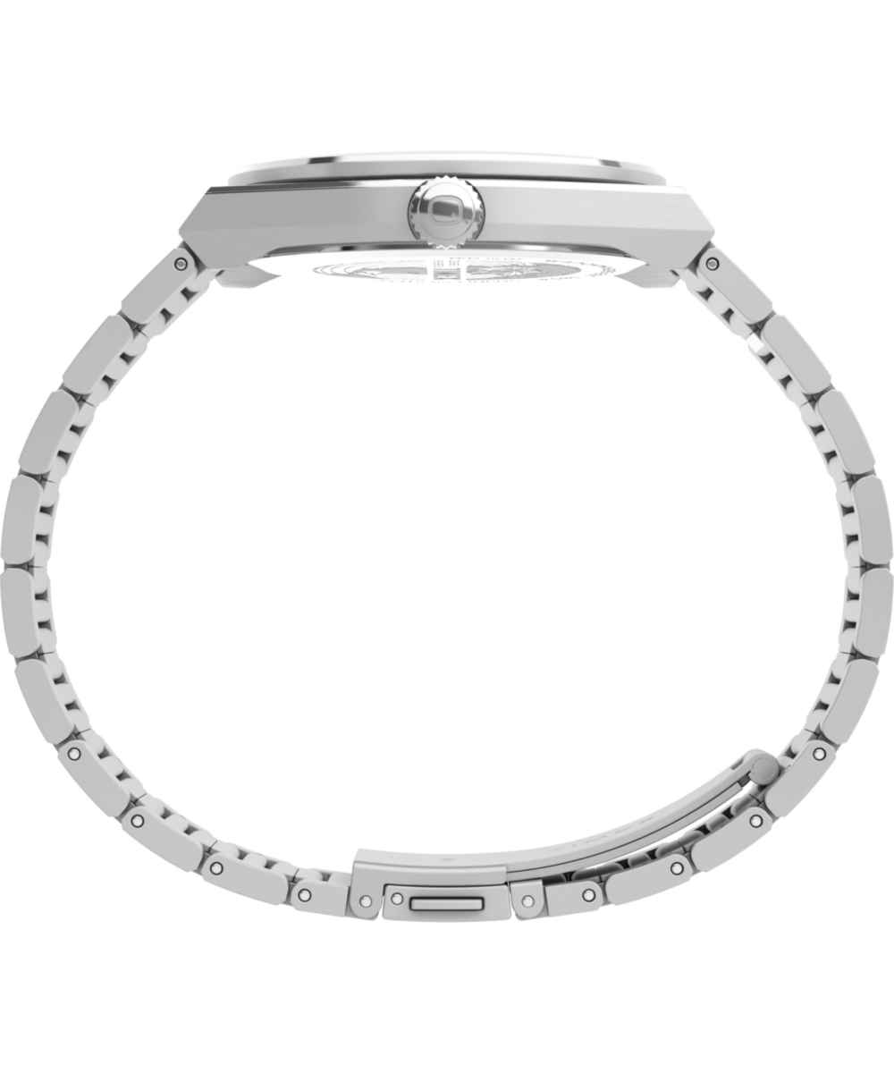 Timex Q Timex Continental Day and Date 39mm Stainless Steel Bracelet Watch