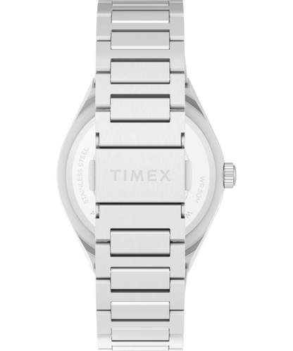 Timex Q Timex Continental Day and Date 39mm Stainless Steel Bracelet Watch