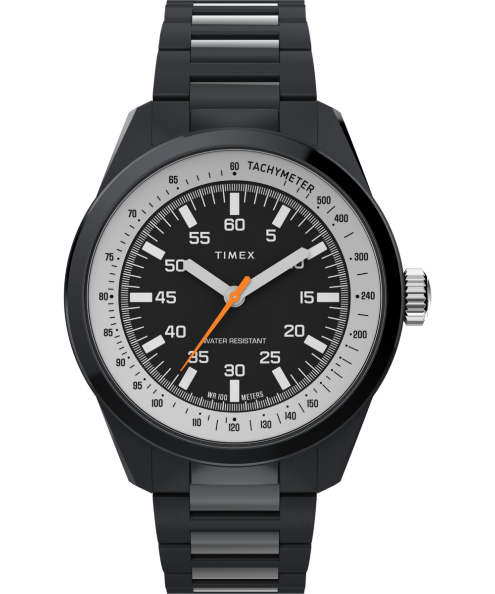 Timex Huckberry x Timex 1979 Black Max 41mm Stainless Steel Bracelet Watch