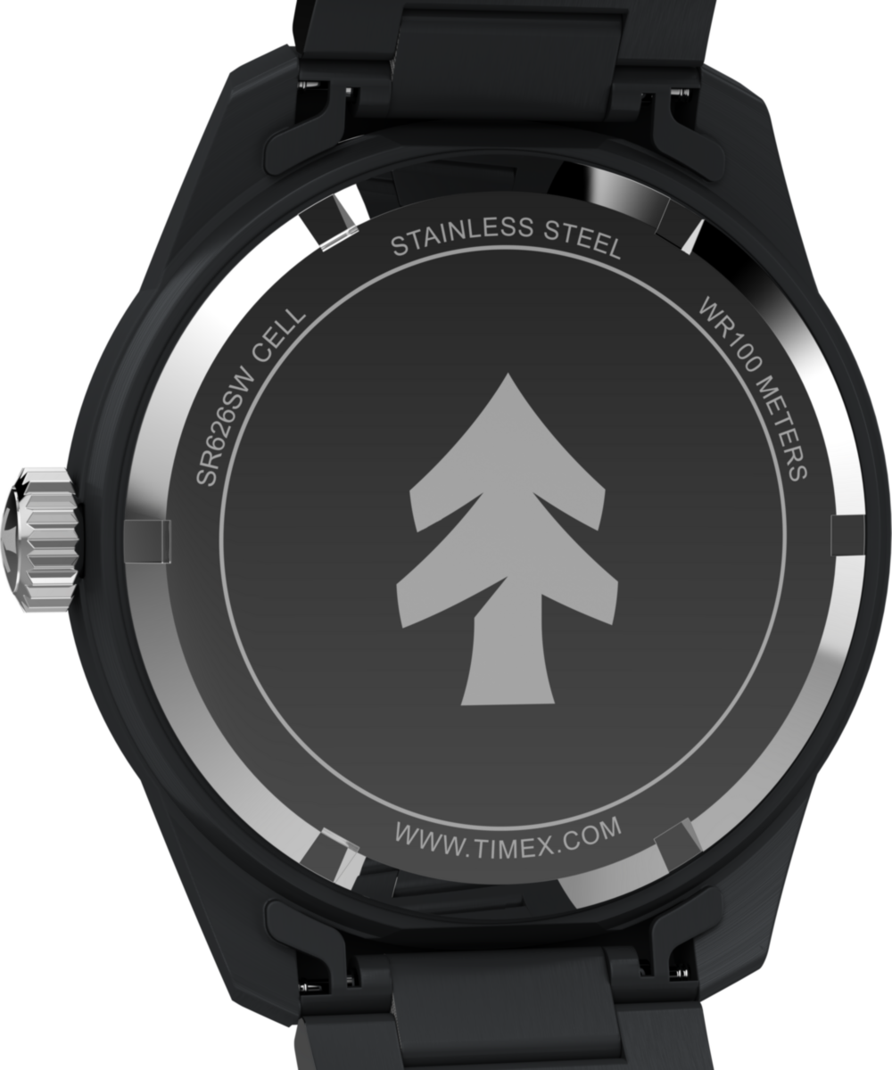Timex Huckberry x Timex 1979 Black Max 41mm Stainless Steel Bracelet Watch