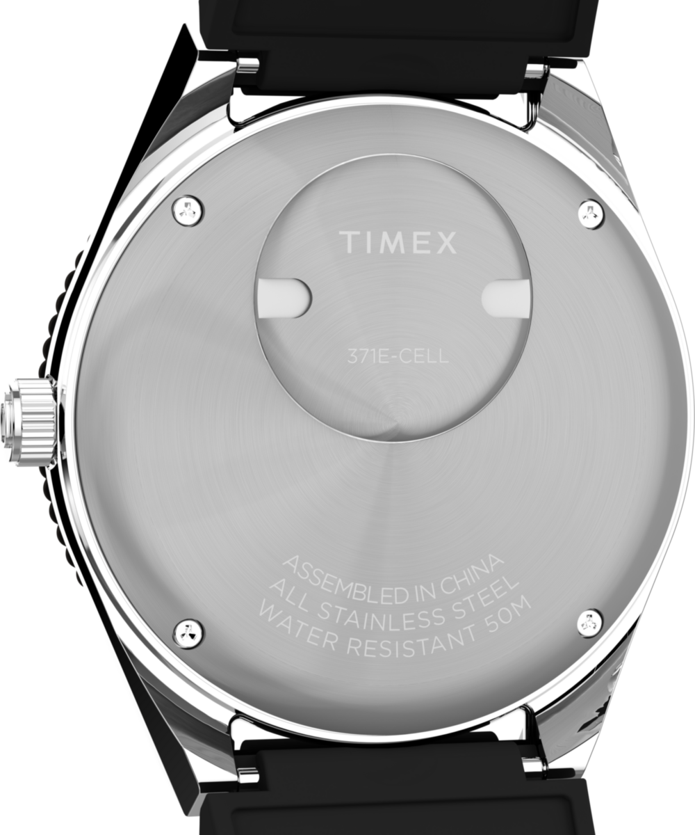 Timex Q Timex GMT 38mm Synthetic Rubber Strap Watch