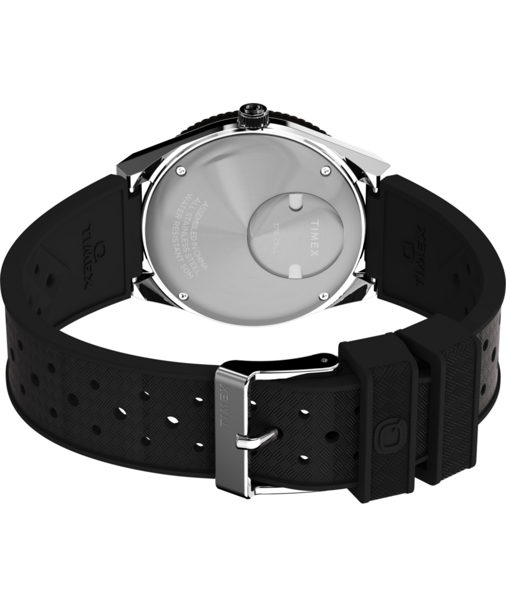 Timex Q Timex GMT 38mm Synthetic Rubber Strap Watch
