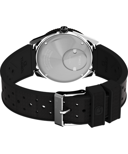 Timex Q Timex GMT 38mm Synthetic Rubber Strap Watch