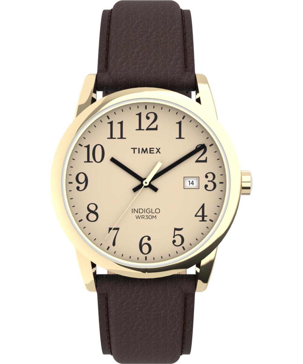 Timex Easy Reader 38mm Leather Strap Watch