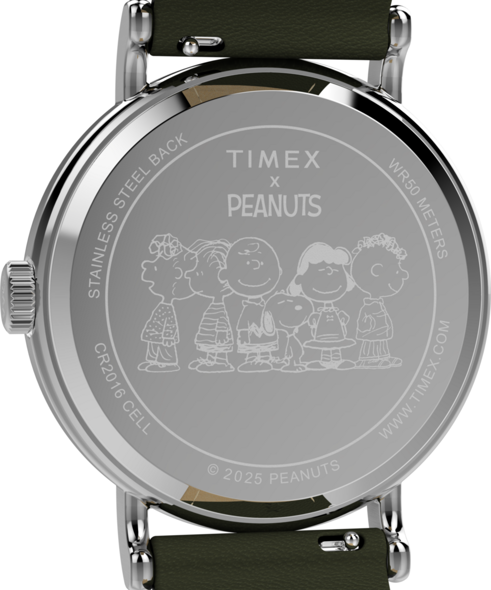 Timex Peanuts x Timex Weekender Holiday Dial 40mm Leather Strap Watch