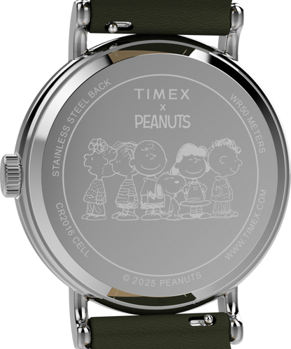 Timex Peanuts x Timex Weekender Holiday Dial 40mm Leather Strap Watch