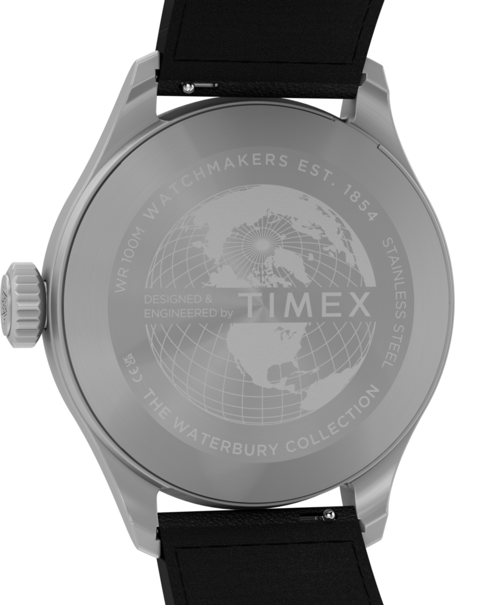 Timex Waterbury Ace 41mm Leather Strap Watch