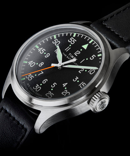 Timex Waterbury Ace 41mm Leather Strap Watch