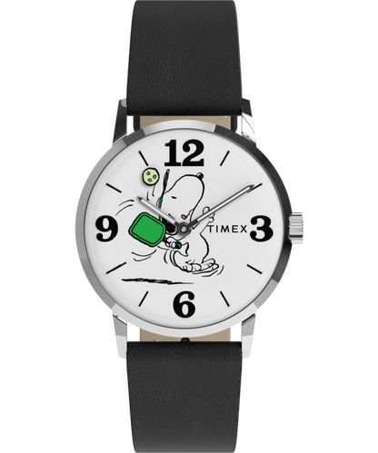 Timex Peanuts x Timex Marlin Pickleball 38mm Leather Strap Watch