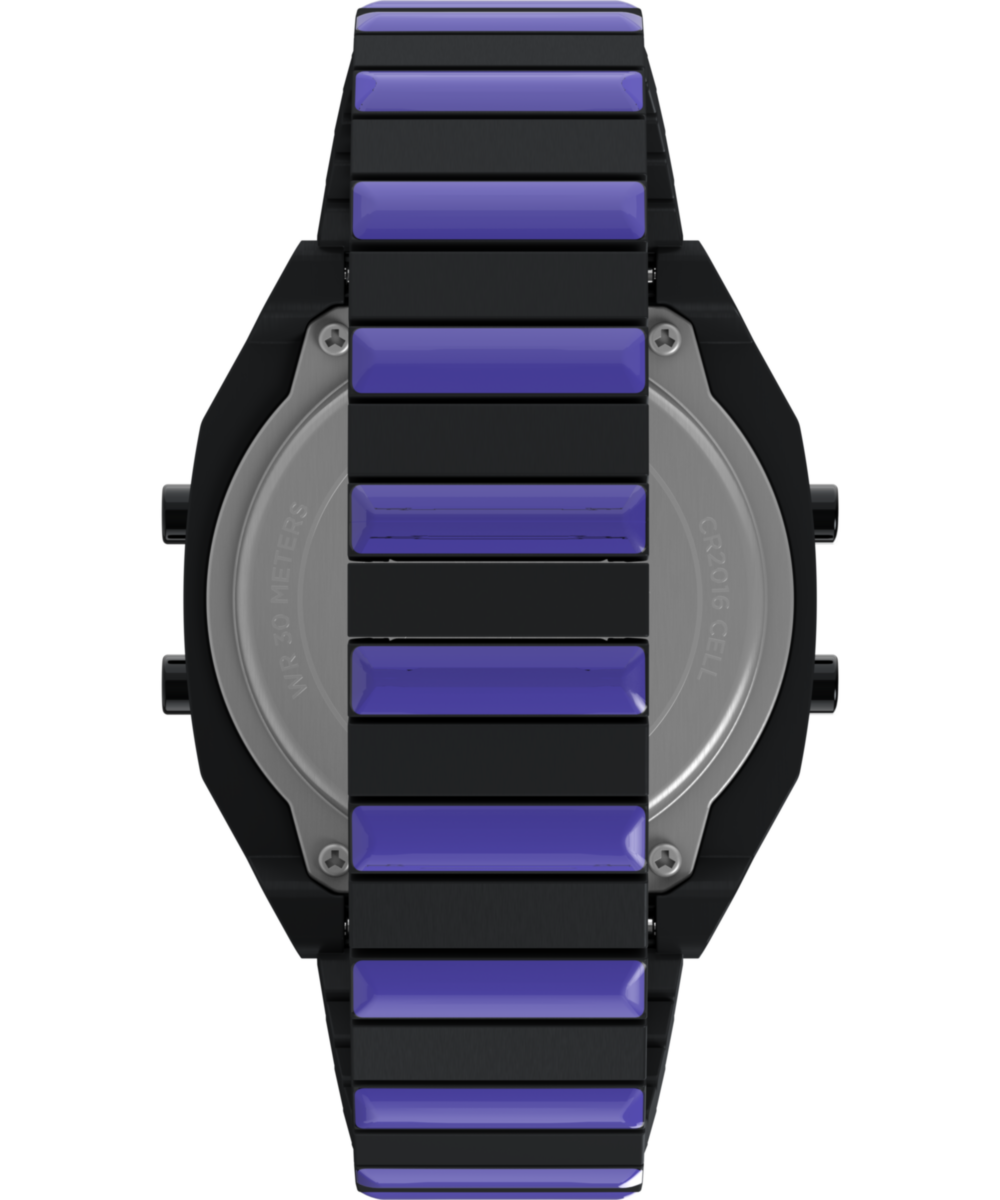 Timex Timex x Wednesday T80 36mm Stainless Steel Black and Purple Expansion