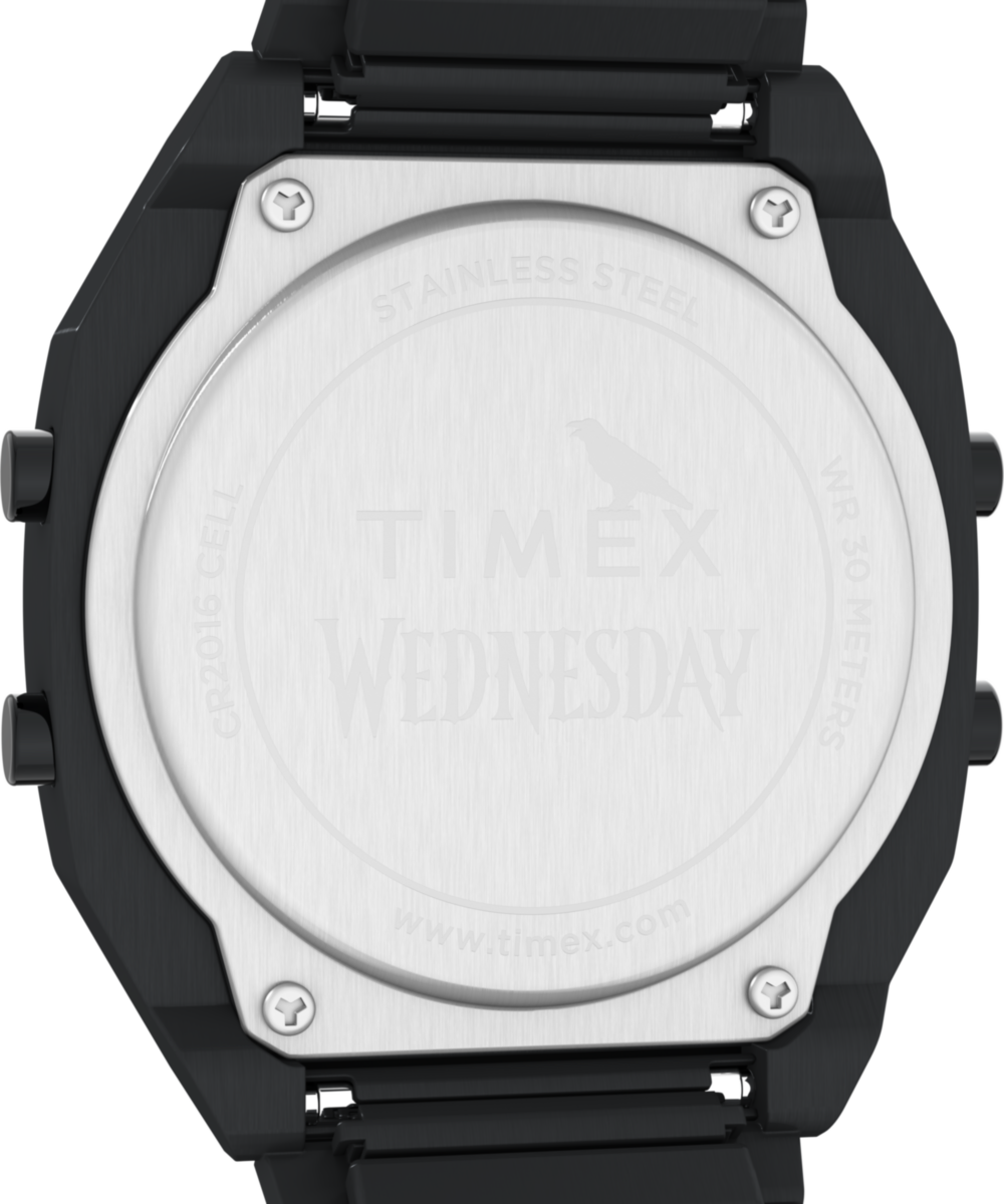Timex Timex x Wednesday T80 36mm Stainless Steel Black and Purple Expansion