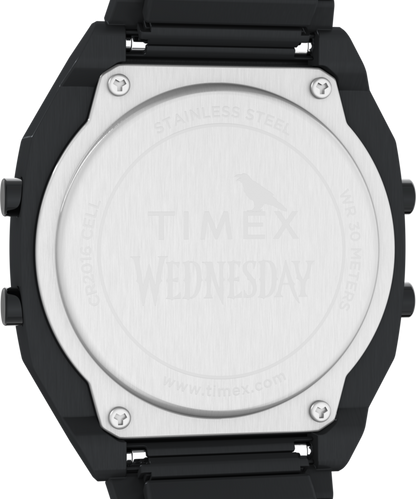 Timex Timex x Wednesday T80 36mm Stainless Steel Black and Purple Expansion