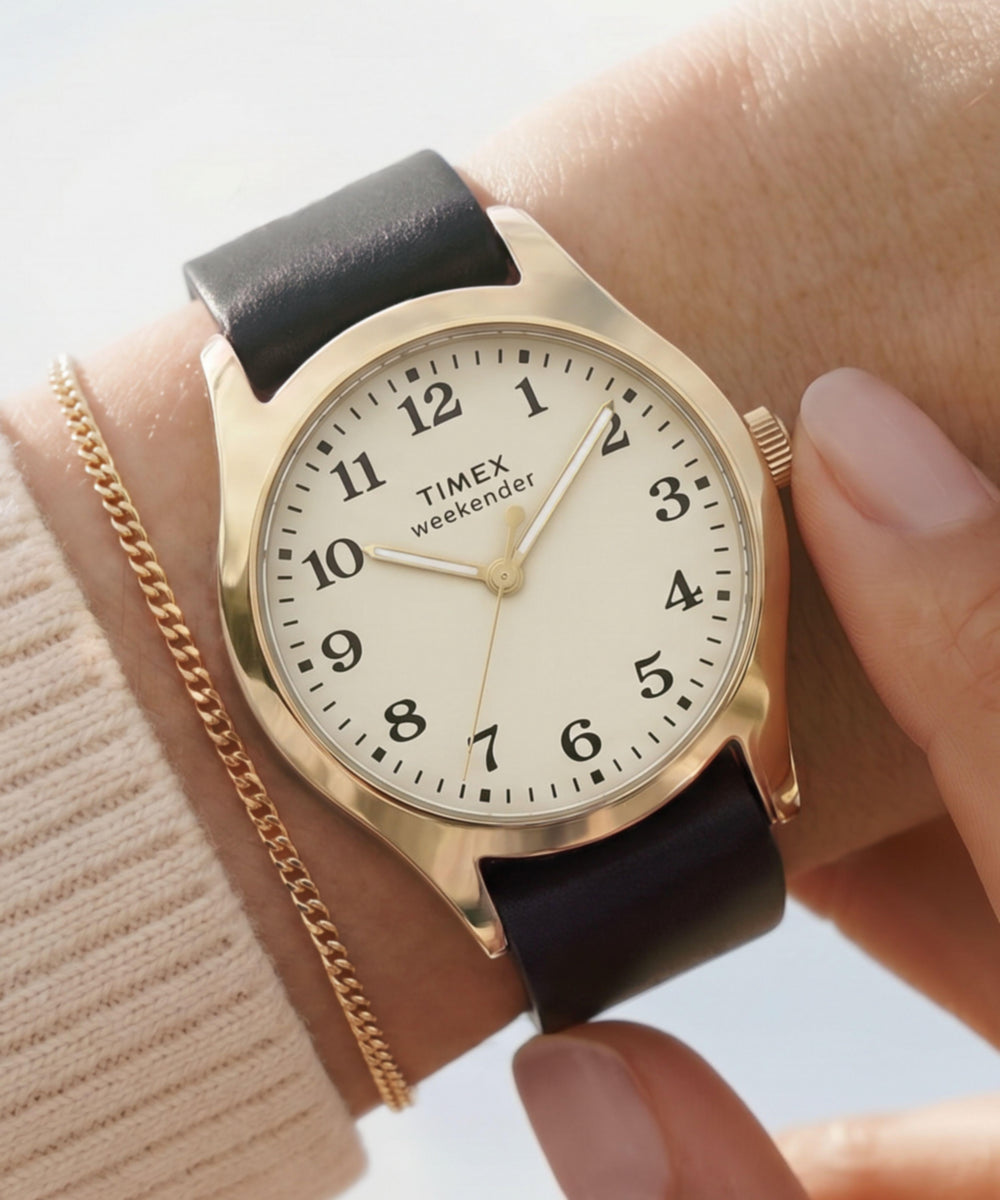 Timex Timex Weekender New England 34mm Leather Strap Watch