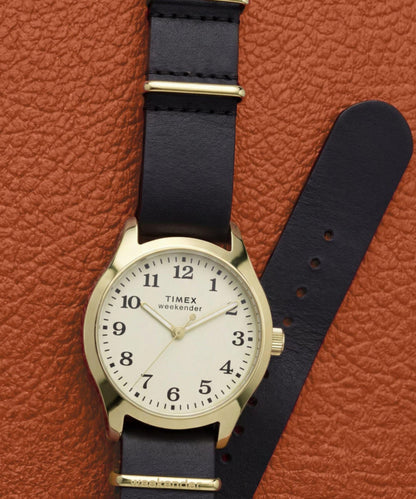 Timex Timex Weekender New England 34mm Leather Strap Watch