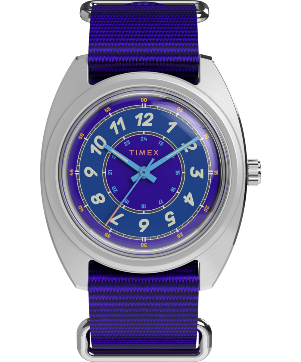 Timex Worn & Wound x Timex Whirlpool 37mm Fabric Strap Watch