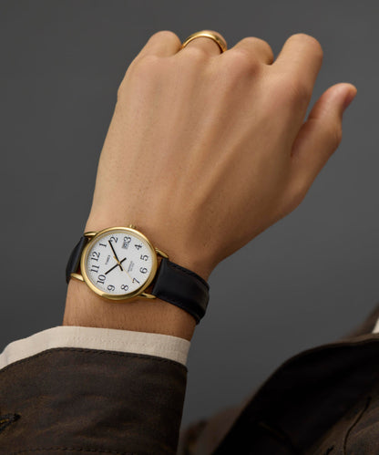 Timex Easy Reader 35mm Leather Strap Watch