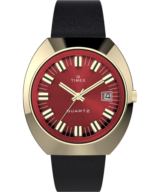 Timex Q Timex 1972 Reissue 39mm Leather Strap Watch
