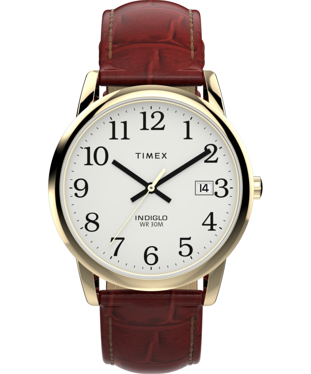 Timex Easy Reader 35mm Leather Strap Watch