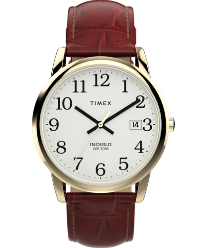 Timex Easy Reader 35mm Leather Strap Watch