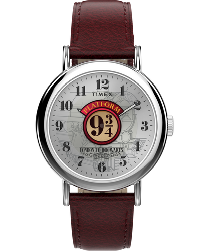 Timex Harry Potter x Timex Weekender Platform 9 3/4 37mm Leather Strap Watch